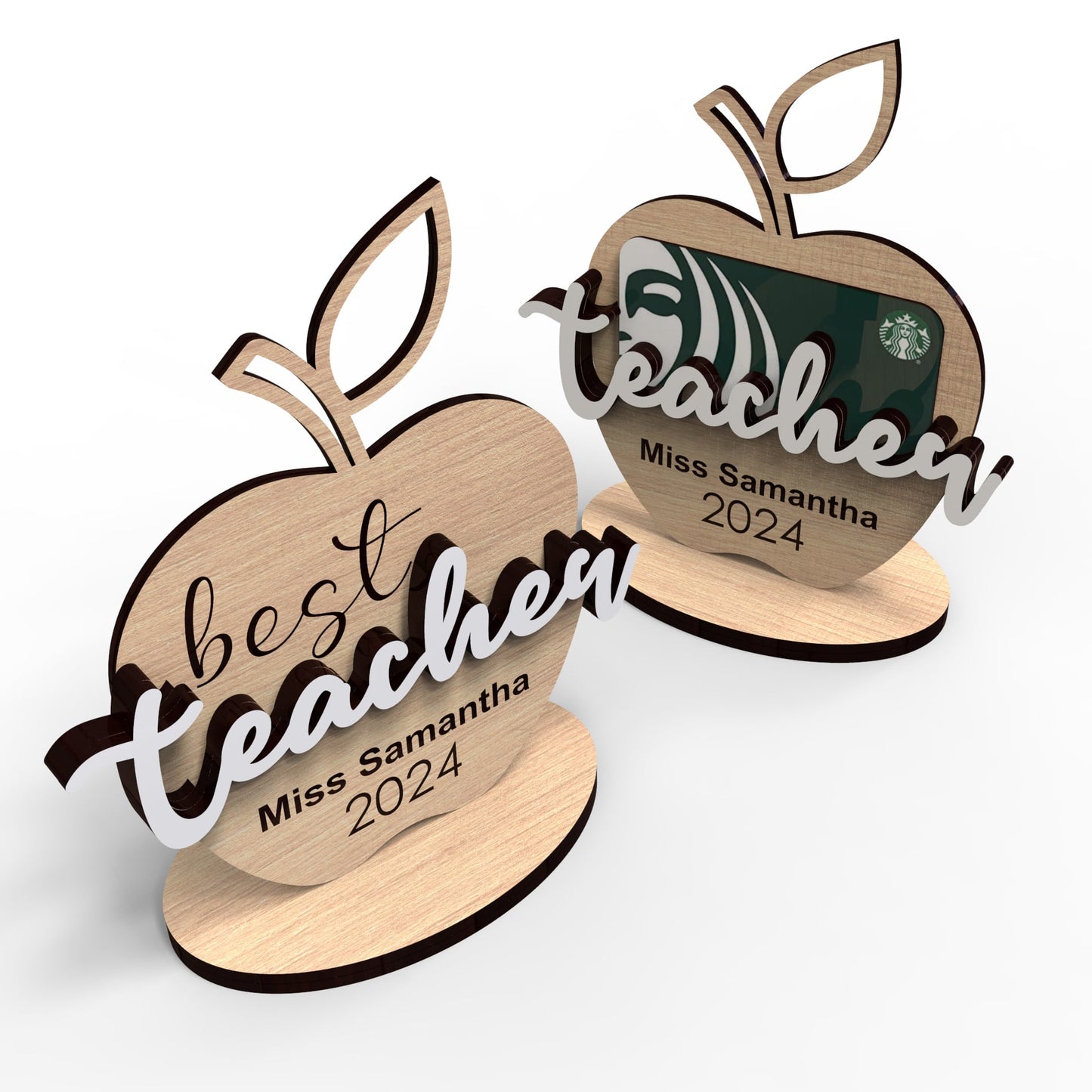 Teacher appreciation apple gift card holders