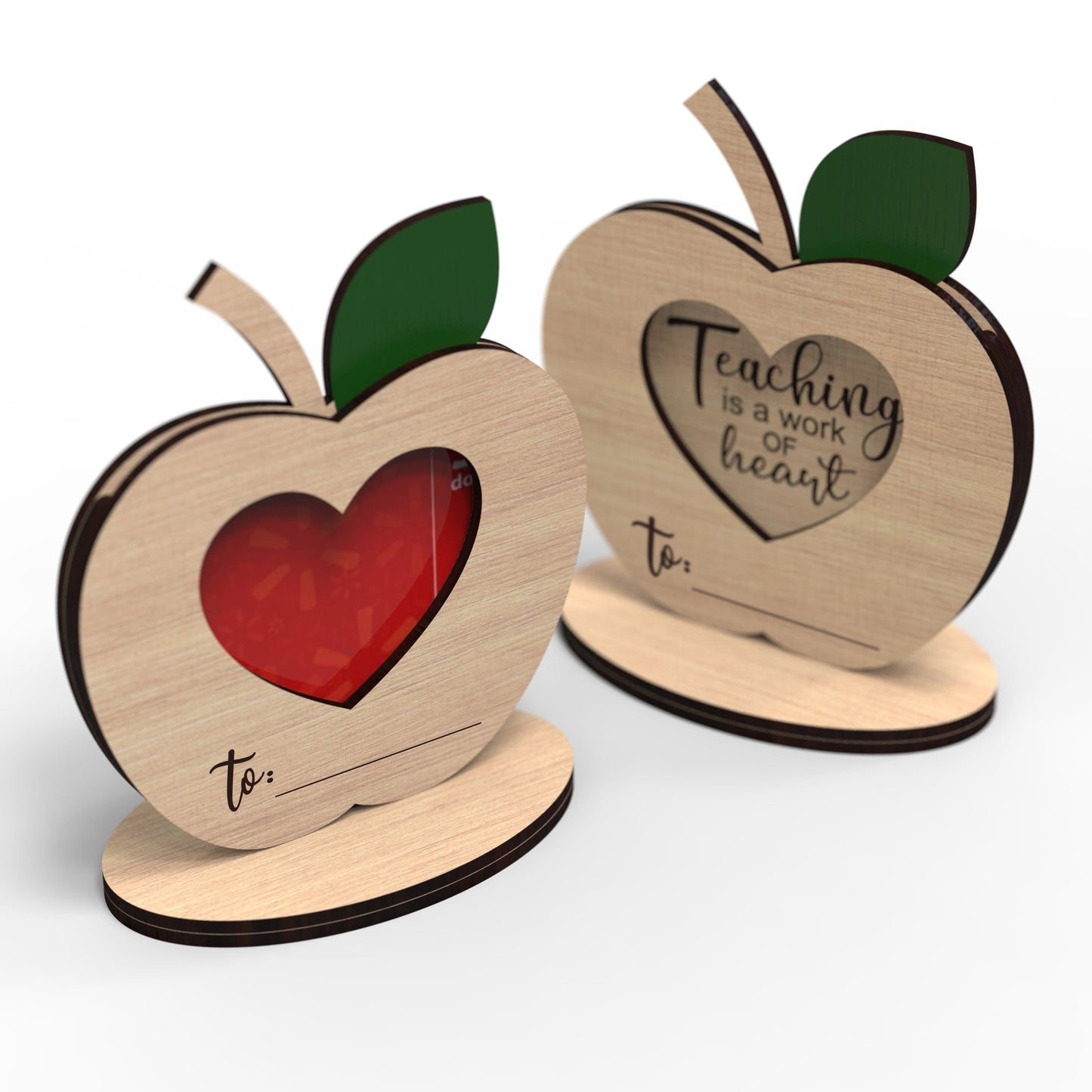 Teacher appreciation apple gift card holders