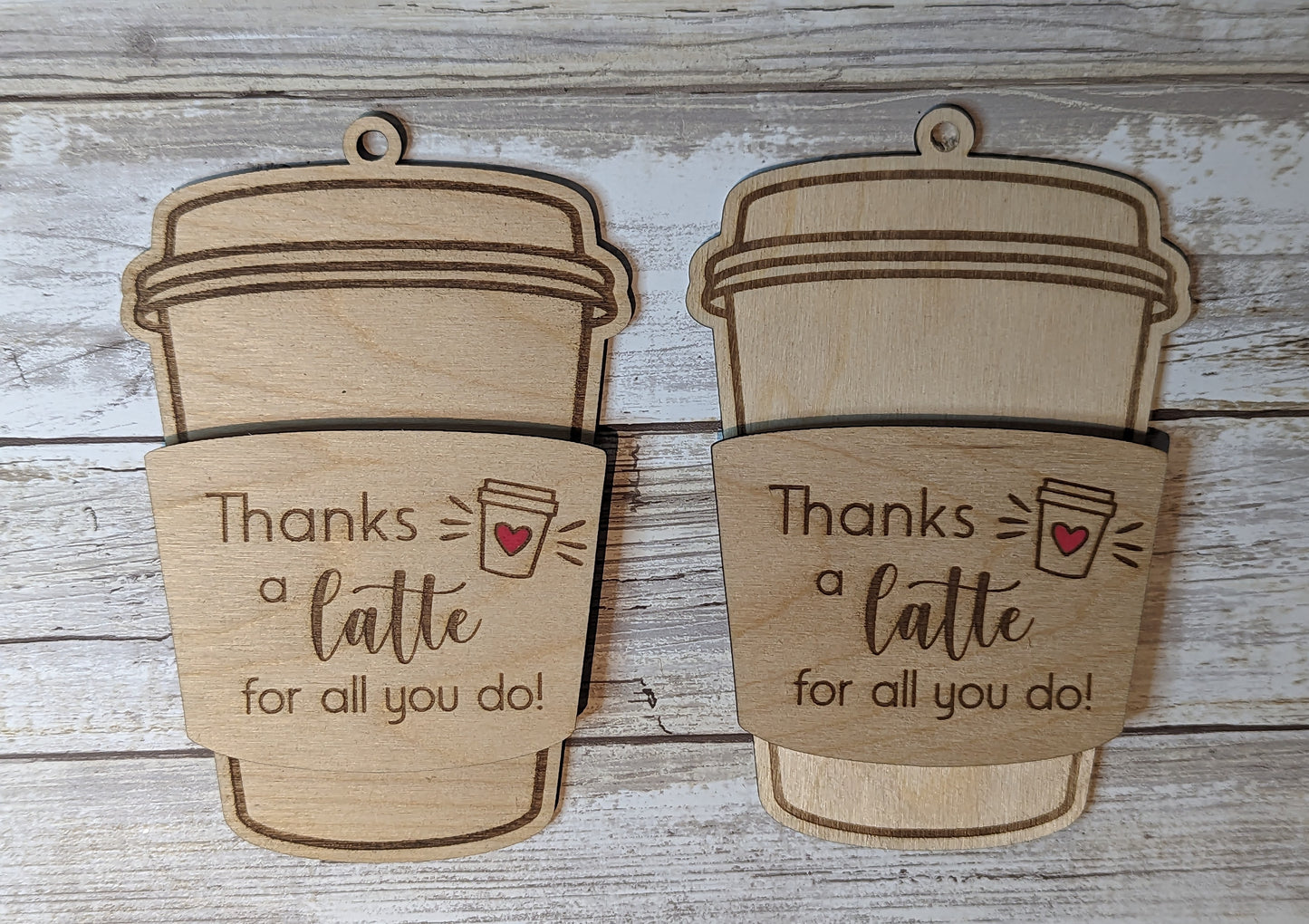 Coffee cup gift card holders