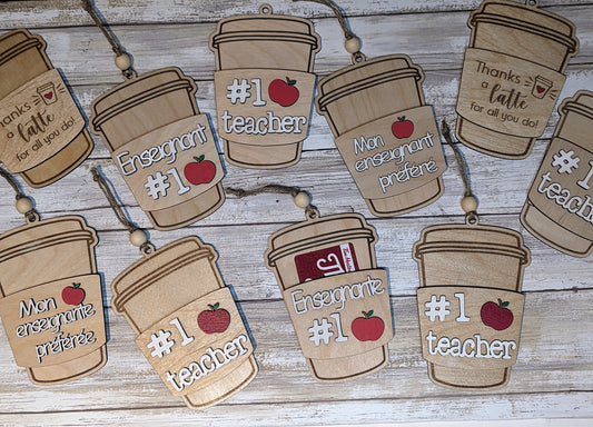 Coffee cup gift card holders